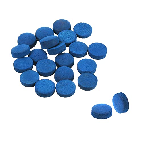 Pointes de queue de billard 12 mm PATIKIL bleu en lot de 20 pièces pour l'entretien