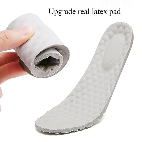 Myallfeet Ladies Air Cushion Slip On Nurse Shoes-Casual Leather Comfort Air Cushion Low Heel Loafers Lightweight Non-Slip Moccasin Walking Shoes (White,6)4