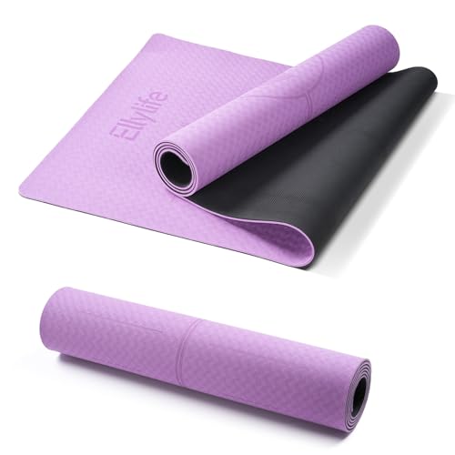 Ellylife Tappetino da Yoga Extra Spesso 6 mm, Lungo e Largo 190×68 cm, Antiscivolo in Gomma Naturale e TPE con Cinghia, per Yoga, Pilates e Fitness a Casa Ellylife Tappetino da Yoga Extra Spesso 6 mm, Lungo e Largo 190×68 cm, Antiscivolo in Gomma Naturale e TPE con Cinghia, per Yoga, Pilates e Fitness a Casa