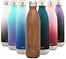Simple Modern 25 Ounce Wave Water Bottle - Stainless Steel Double Wall Vacuum Insulated Metal Reusable - Leakproof Pattern: Wood Grain