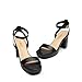 DREAM PAIRS Platform Heels for Women High Block Chunky Open Toe Ankle Strap Heels Fashion Wedding Party Evening Prom Dance Dress Pump Sandals Shoes,Size 8.5,Black-PU,SDHS2420W