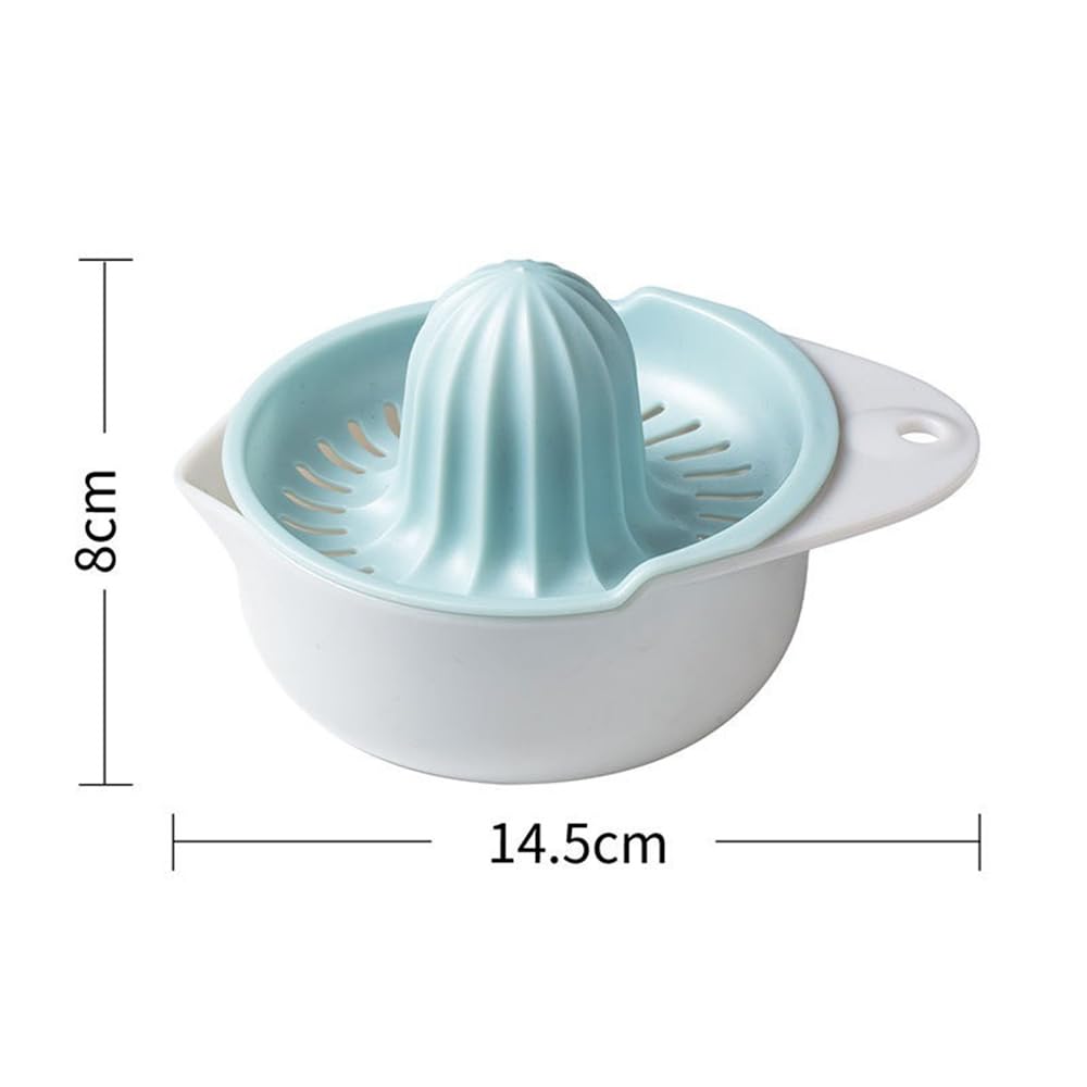 HiKin Manual Hand Citrus Juicer with Collection Container and Pouring Spout, Lemon/Orange Squeezer Juicer.