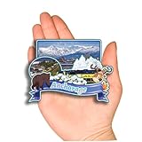 Dwutahcy 3D Wooden Fridge Magnet for Anchorage Alaska USA Travel Souvenirs Gifts Classic Home Crafts Collectibles Kitchen Decoration Office Whiteboard Landmark