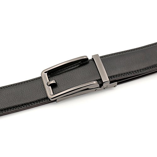 Dan Cube Belts for Men Leather Ratchet,Removable Automatic Slide Buckle,Big Tall Size Adjustable,As seen on Tv4