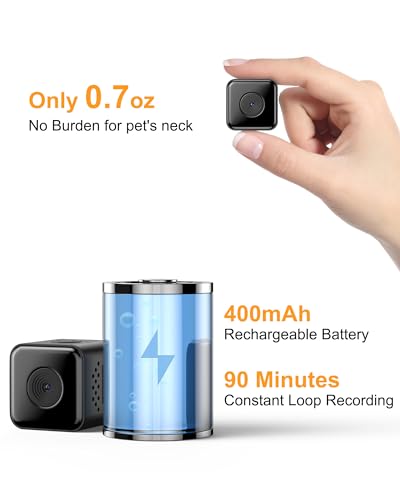 Image of Cat Camera Collar- XS Size Pet Collar Camera-Cat POV Cam,No WiFi No APP Needed, 1080P Video Recording