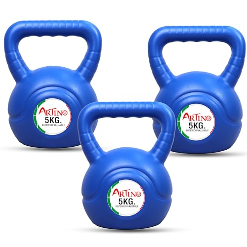 PVC Kettlebell Blue For Cardio Training Home & Gym Fitness Workout & Bodybuilding (5kg PVC Kettlebell Blue) 6 41cHRzOtTUL