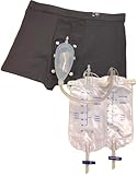 Upgrade Incontinence Briefs for Men Incontinence Underwear Washable with Urine Leg Bag and Silicone Urine Collector Catheter S M L XL XXL (XL(Waist41-47inch))