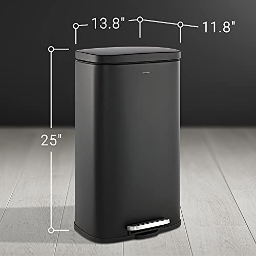 Happimess HPM1011B Curtis 8-Gallon Step-Open Trash Can With Soft-Close Lid, Modern, Minimalistic, Fingerprint Proof thumb #5