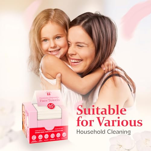 My Beauty Spot Toalhas de rosto descartáveis premium - 1 pacote GG 60 peças - Toalhas de rosto extra