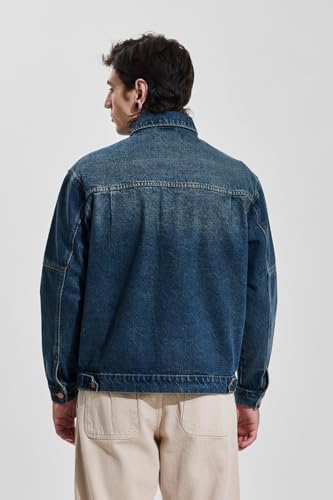Image of SNITCH Men Casual Jacket | Relaxed Fit Full Sleeve Notch Collar Solid Pattern | Durable Cotton Blend & Machine Washable For Everyday Wear