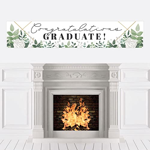 Big Dot of Happiness Boho Botanical Graduate - Greenery Graduation Decorations Party Banner