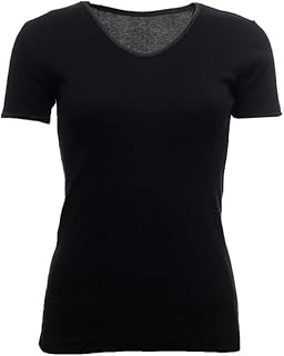 قميص داخلي قطن بنص كم مطرز ساتان للنساء من C&K