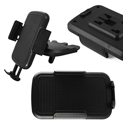 Suporte universal para celular com compartimento de CD para carro com rotação de 360 graus