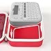 Case Compatible with Brother P-Touch PTD220 210 Home/Office Everyday Label Maker, Storage Holder Carrying Organizer for Label Tapes, AC Adapter, Charging Cables (Box Only) -Red