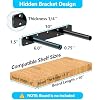 2pcs Floating Shelf Bracket, 10 Heavy Duty Hidden Shelf Brackets Hardware, Solid Steel Support Rods with Tools, Wall Mounting Invisible Floating Shelves Bracket for Kitchen, Living Room