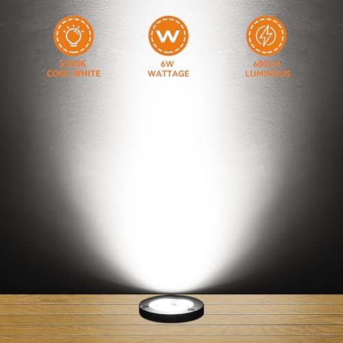 AOAXL 6W Low Voltage Landscape Lights, AC/DC12-24V Well Lights IP68 Waterproof 5500k Cool White Landscape Lighting Spotlight for Patio Yard Garden Outdoor (6 Pack) by AOAXL - Used condition - Image 6