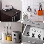 Cable Management Under Desk Straps, Trilancer Self Adhesive Hook and Loop Adjustable Cord Organizer, Cable Clips for Walls, Kitchen Appliances, TVs & Computers, White & Grey (30 pcs)