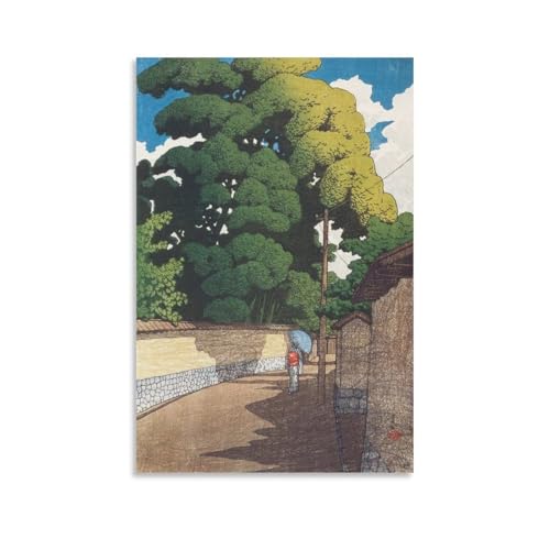 川瀬巴水 日本の浮世絵画家、版画ポスター (160) パネル 壁アート モダン リビング ベッドルーム 部屋飾り12x18inch(30x45cm)