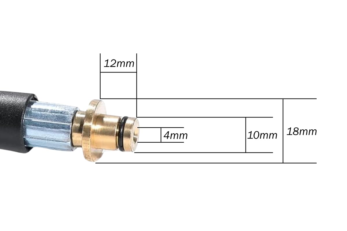 M&M Smartek Hochdruckschlauch mit M22 IG Ersatzschlauch 160bar 40° für Kärcher K2/K3/K4/K5 (10 Meter)