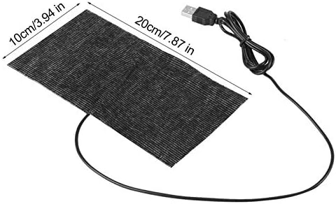 Usb Electric Cloth Heater Carbon Fiber Pad,Black 5V 20 * 10Cm Mouse Pad Warm Blanket Lightweight And Portable, Bendable And Rinse