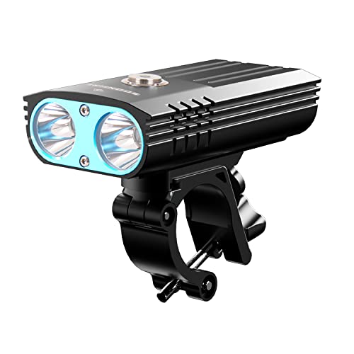 Soonfire FD38S USB C Rechargeable Bike Headlight,Two LED 2000 Lumens,Waterproof Super Bright Bicycle Light, Quick Assembly and Disassembly