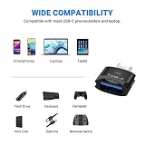 Adapter USB C na USB z Pękiem Kluczy (2 Sztuki), Seminer Adapter USB-C Męski na USB Zeński, Adapter USB Typu C na USB OTG Kompatybilny z MacBookiem, Samsung Galaxy, Google Pixel i innymi, Czarny