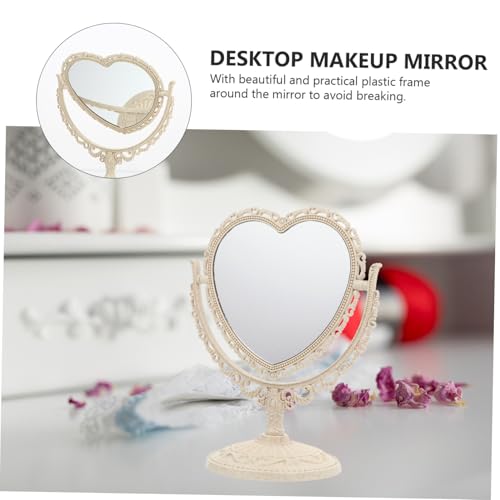 Miroir cosmétique rotatif beige résout les reflets déformés pour coiffure - 8