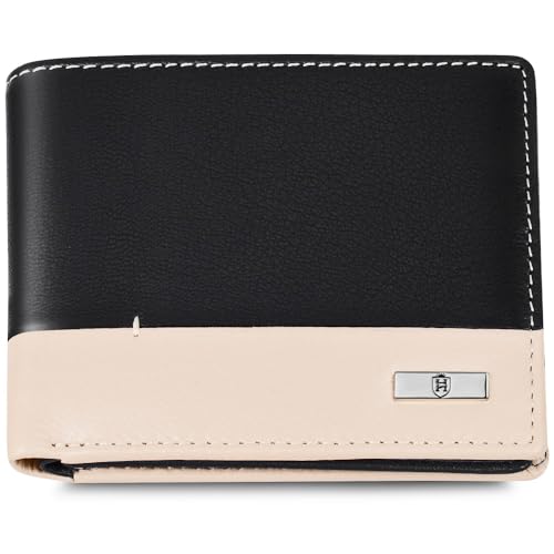 Image of HORNBULL Nikolas Black Leather Wallet for Men | Genuine Leather Wallet with RFID Blocking | Purse for Men