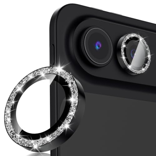 imluckies for iPhone Duo Camera Lens Protector Glitter Black