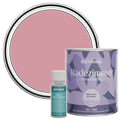 Rust-Oleum wasserbeständiger Fliesenlack für das Badezimmer in mattem Finish -Altrosa 750ml