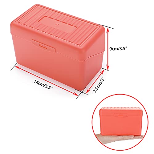 Btsky 6 Pack 3 X 5 Inch Index Card Box - Index Card Holder Notecard Box Recipe Card Box Plastic Storage Organizer For Filling Index Cards, Note Cards, Flashcards, Recipes And Addresses(Colorful) #TOP2