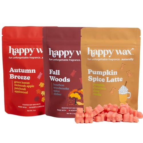 Happy Wax Fall Scented Soy Wax Melts 6oz Variety Pack - Fall Mix