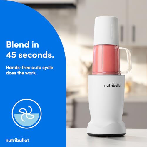 nutribullet Turbo Tumbler Edition, Personal Blender For Smoothies & Frozen Drinks, 24 Ounce Tumbler with boot, 32 Ounce Cup, Travel & To-Go Lids, 1000 Watt, Matte White, NB30400AW - image 5