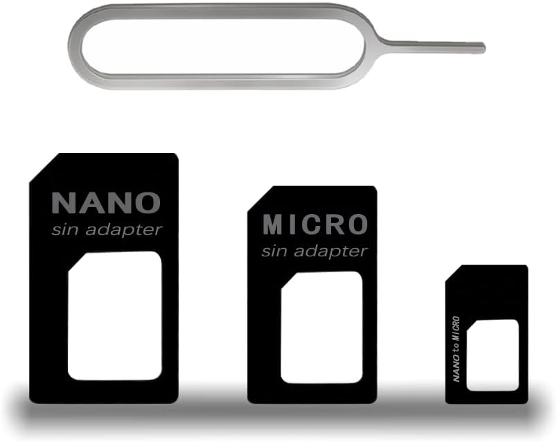 3 in 1 Nano SIM Card Adapter, SIM Card Adapter Kit, Sim Adapter Set Sim Card Adapter with SIM Ejector Pin Compatible with Mobile Phone