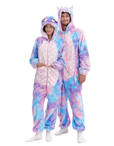HSCTEK Monster Onesie Costume Adult Women Men Pjs Cosplay Blanket Halloween S