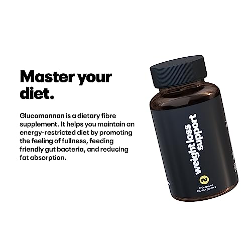 Numan Weight Loss Support - Glucomannan Capsules, Popular Appetite Suppressants for Aiding Weight Loss - Suitable for Vegetarians & Vegans - 180 Capsules - Made in The UK - Image 3