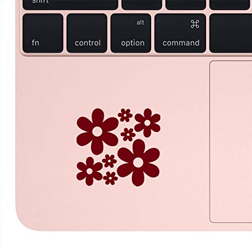 Image of Groovy Daisy Flower (Burgundy) (Set of 2) Premium Waterproof Vinyl Decal Stickers for Laptop Phone Accessory Helmet Car Window Bumper Mug Tuber Cup Door Wall Decoration