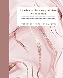 Cuaderno de composición jaspeado: Cuaderno escolar, para niños y adultos, hombres y mujeres, 7,5 x 9,25, 110 páginas con elegantes fondos de mármol.
