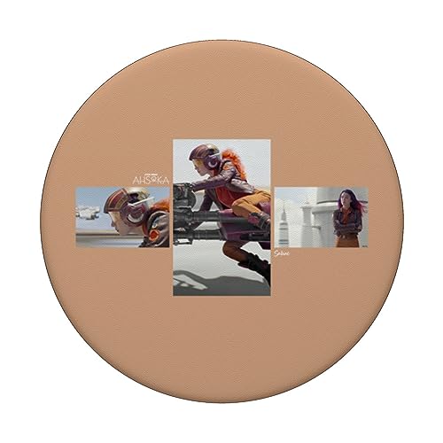 Star Wars Ahsoka Part One Sabine Wren Speeder Bike Chase PopSockets Swappable PopGrip, Black - Image 3