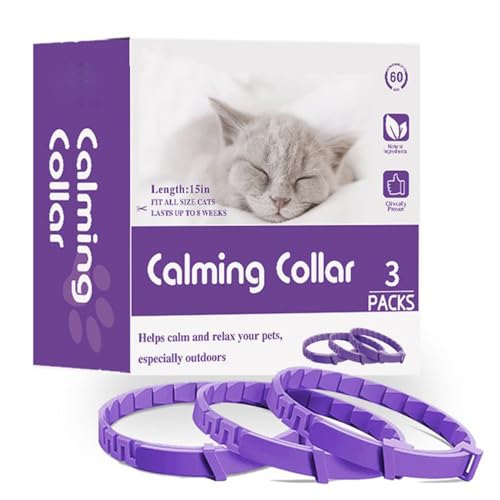 Collar Calmante para Gatitos,Productos Ajustables Y Duraderos | Cuidado Calmante para Gatos,para Visita Al Veterinario, Mudanza, Hogar Nuevo, Interior Y Exterior, Ruidos Fuertes, Entrenamiento