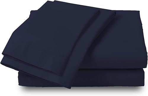 Color Sense Juego de sábanas de 100 % algodón de tejido de percal, cómodas y transpirables, frescas y frescas de algodón para colchones de hasta 16
