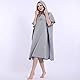 Badeponcho, Surfponcho, Ultraleicht Handtuch Badetuch Poncho, Strand Umziehhilfe, Schnelltrockend Bademantel aus Mikrofase für Damen Herren Kinder 90 * 110cm (Grau)