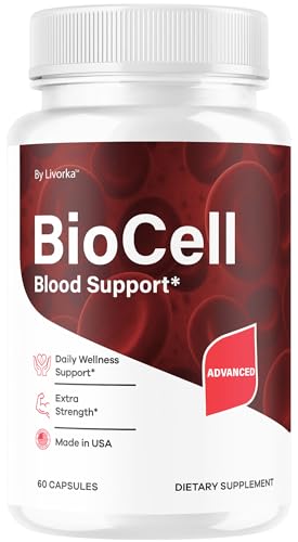 Bio Cell Capsules - Official BioCell Blood Health Support Pills Advanced Formula Supplement All Natural Bio Cell Vitamins for Overall Health & Wellness Reviews 60 Capsules for 1 Month
