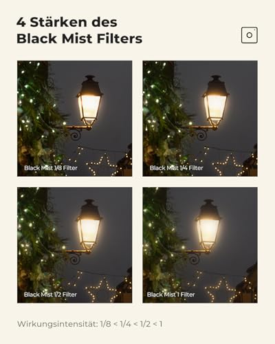 K&F Concept 82mm Black-Mist 1/4 Filter Diffusion für Portraitfotografie – Ansicht 6