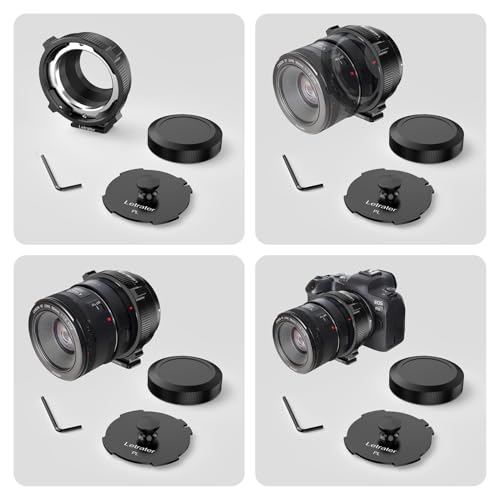 Letrater PL-EOS R para Canon RF Mount Adapter-Pl Lens for Canon EOS R, R5, R6, C70, Komodo, Negro Mate - imagen 2
