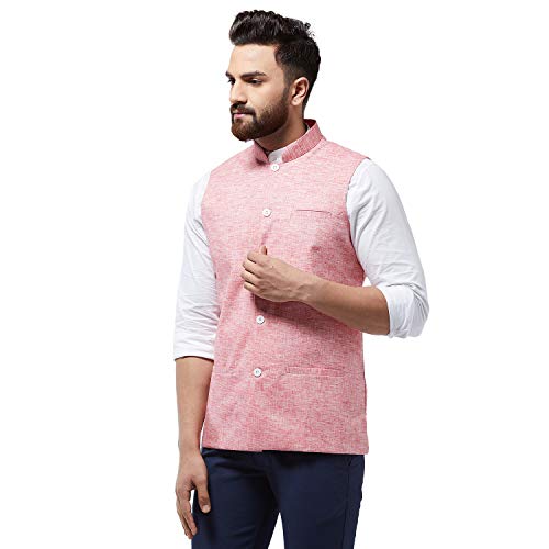 Image of SOJANYA (Since 1958 Men's Cotton Linen Blend Waist Coat