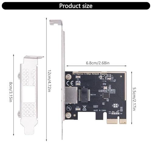 Tarjeta de red PCIE de 2.5Gbps con chip RTL8125BG Gigabit Ethernet para escritorio con conexión PCIE a RJ45 2500Mbps miniatura 5