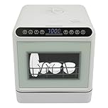 Mini lave-vaisselle, petit lave-vaisselle, réservoir d'eau de 6 litres, quatre modes de lavage, mini lave-vaisselle de table, lave-vaisselle compact portable, circulation d'air chaud, séchage