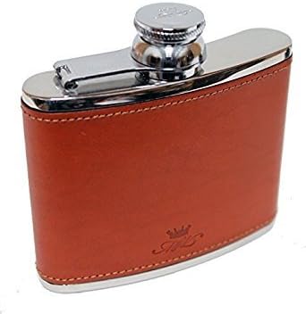 4oz Tan Leather Hip Flask