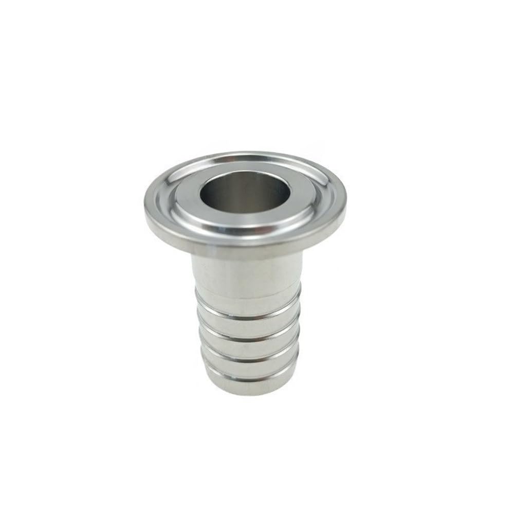 Raccord cannelé pour tuyau, TC34mm Tri pince tuyau raccord barbelé 304 acier inoxydable tuyau d'arrosage adaptateur 12.7/20mm(12.7mmx34)